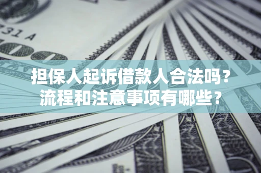 济南担保人起诉借款人合法吗？流程和注意事项有哪些？